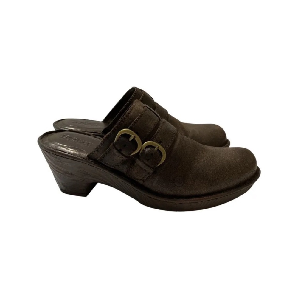Born Leather Clogs heels size 9.5 Mules - Picture 4 of 5